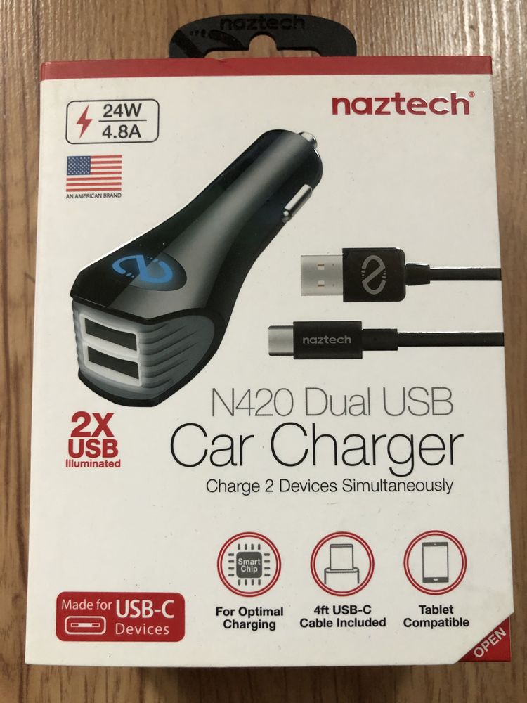 Naztech N420 Dual USB Car Charger 2xUsb