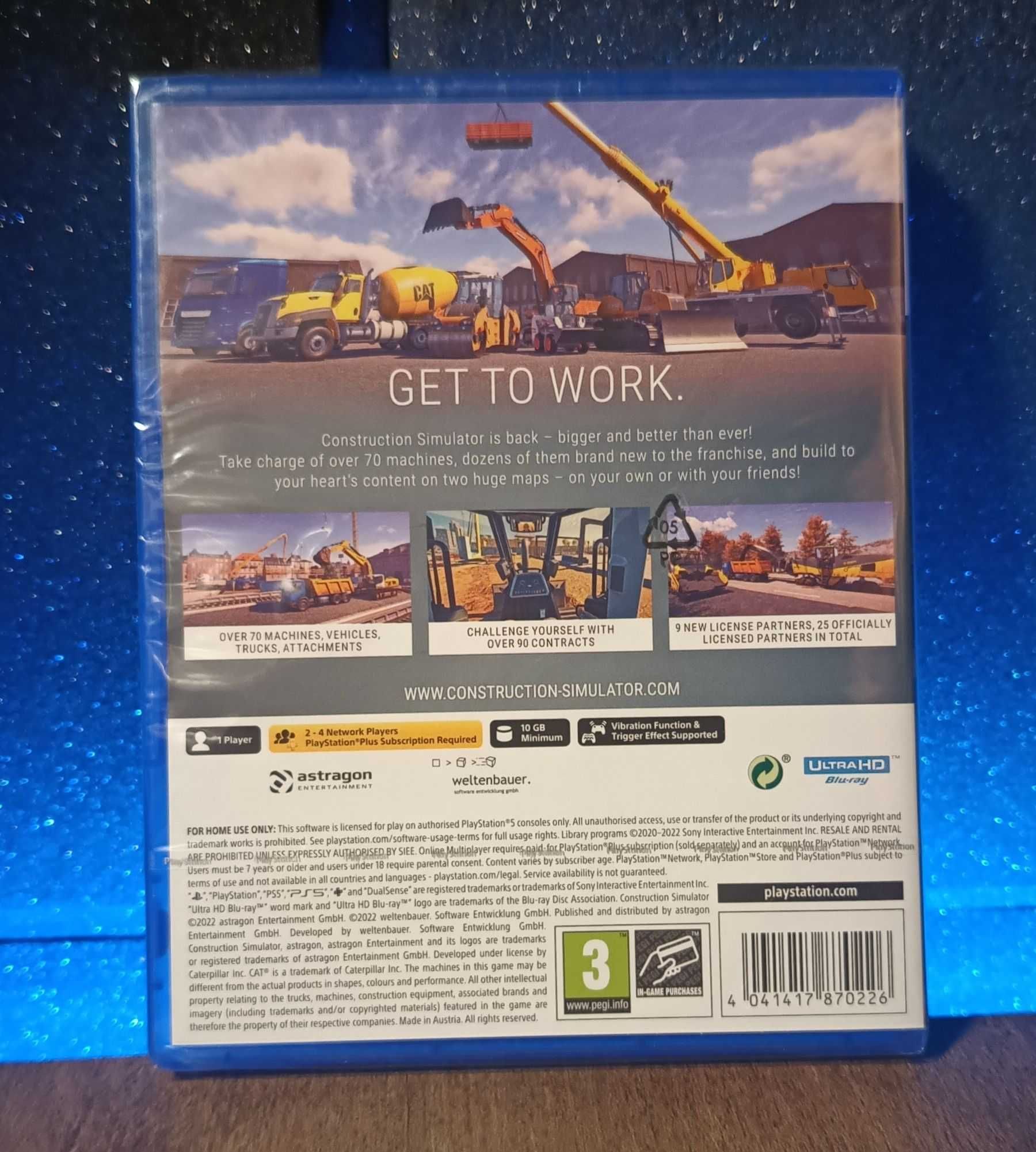 Construction Simulator PS5 - symulator pracy na budowie, koparki PL