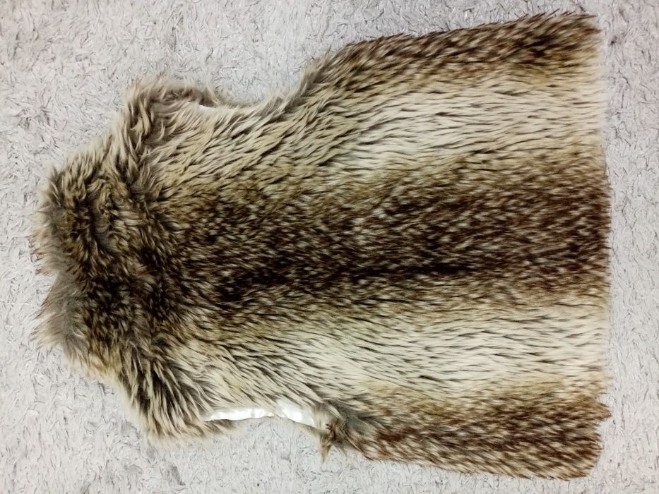 Kurtka 110-116, bezrękawnik-futerko, czapka