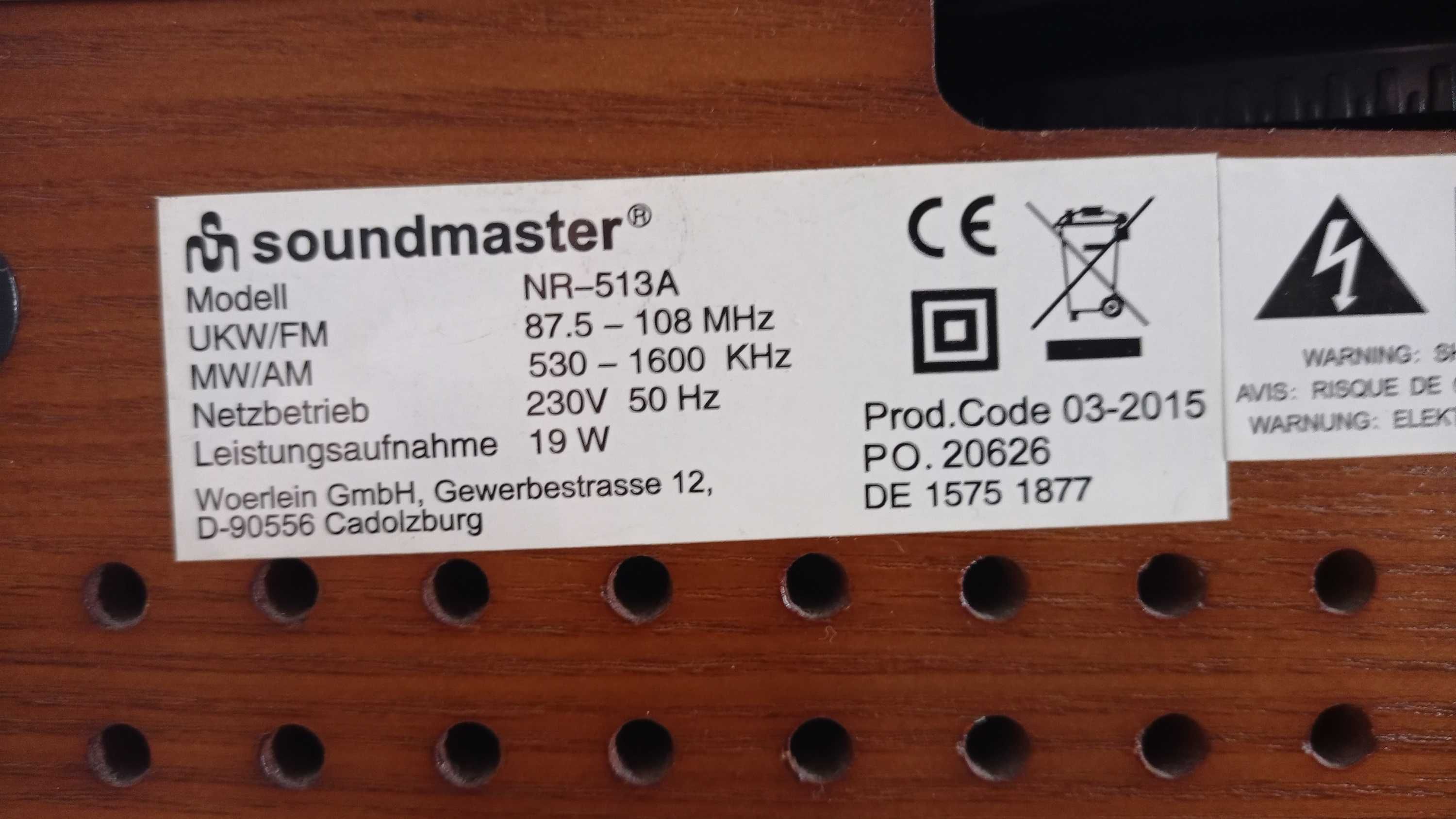 Gramofon Soundmaster NR513A