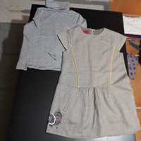 Conjunto menina 4/5 anos, vestido e camisola