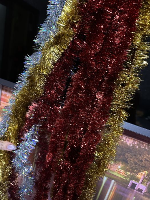 Новогодний дождик мишура разные