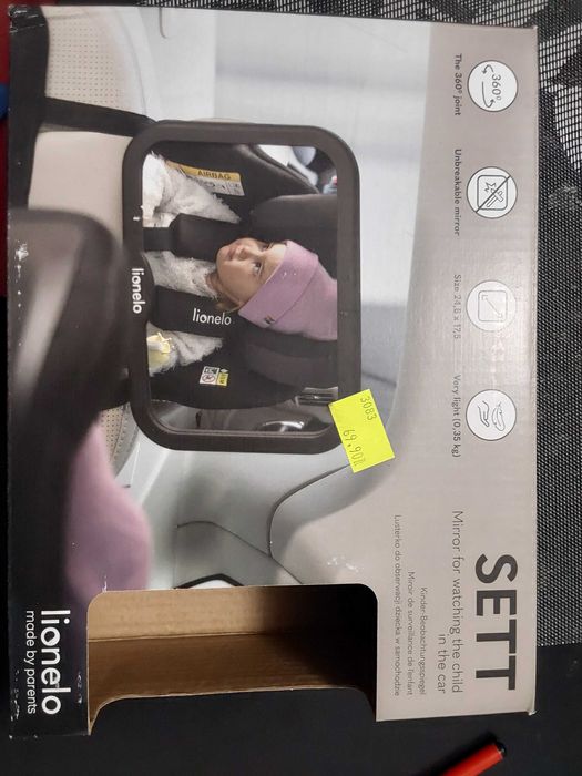 Lusterko do obserwacji dziecka w samochodzie Lionelo stan idealny