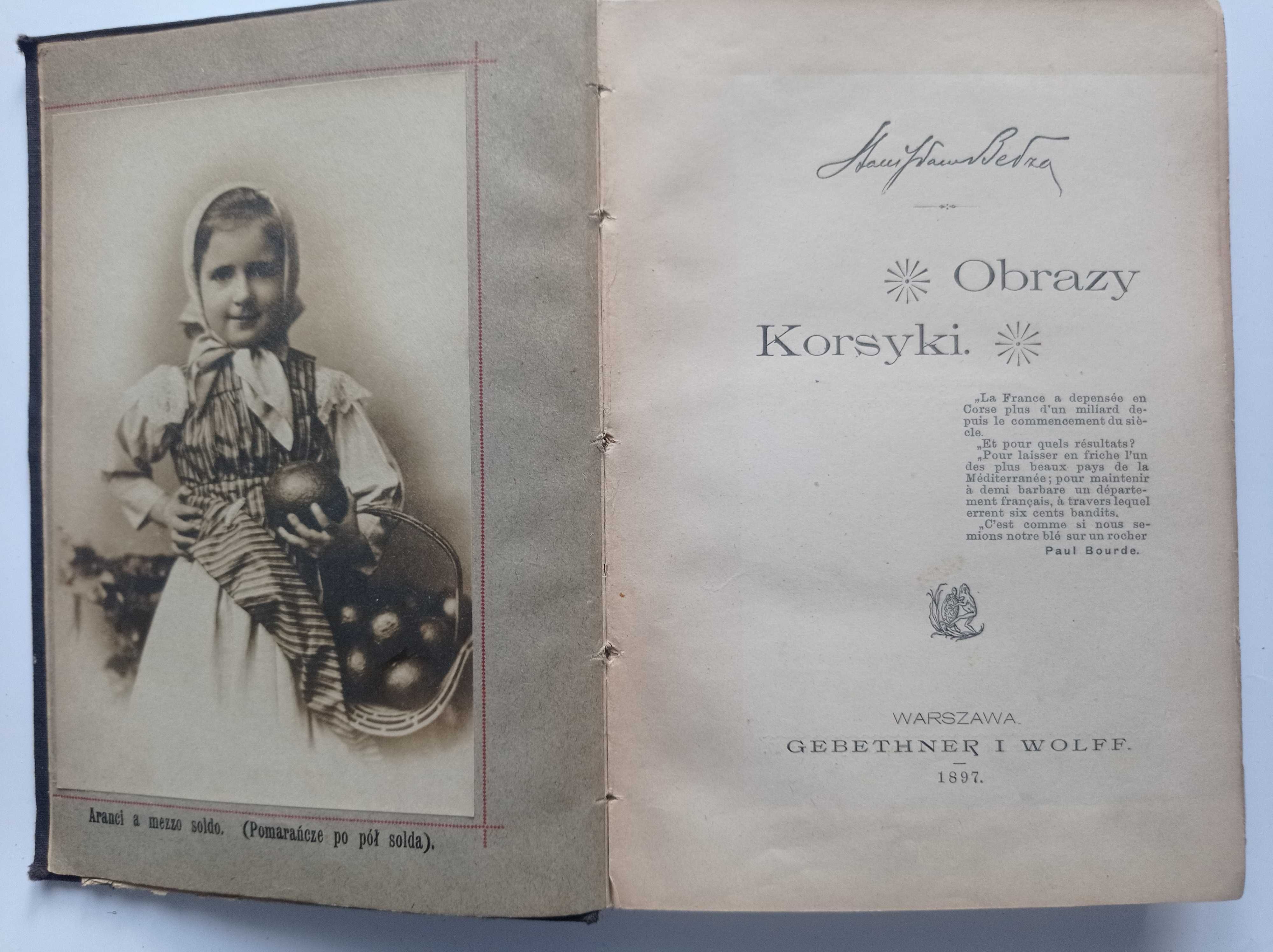 Obrazy Korsyki - 1897 rok - Stanisław Bełza