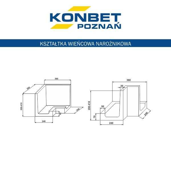 Kształtki wieńcowe/ pustaki szalunkowe