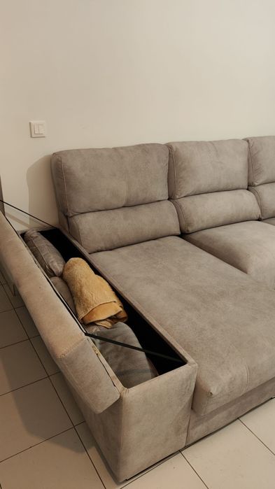 Sofá C/ Chaise Lounge Semi-Novo