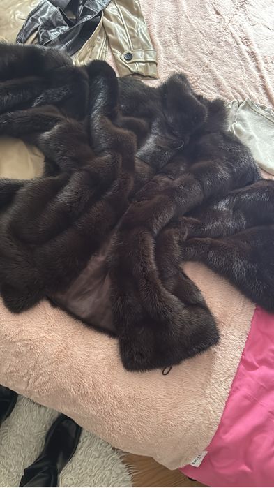 Futro naturalne z norek w dobrym staie