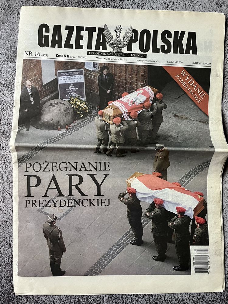 Gazeta Polska 21 kwiecień 2010 pogrzeb Lech Kaczyński Kraków Smoleńsk