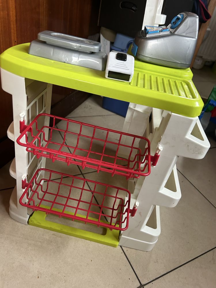 Supermarket kasa sklep lada skaner wózek
