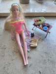 Zestaw Barbie na plaży piknik zgina nogi