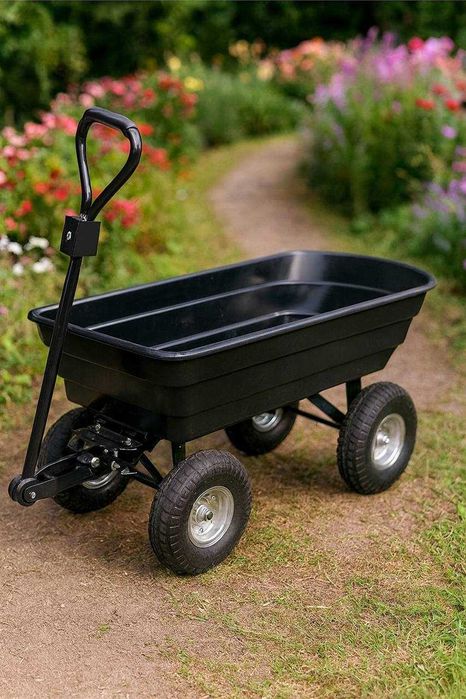 Taczka wózek ogrodowy transportowy wywrotka przyczepka 3w1 75l