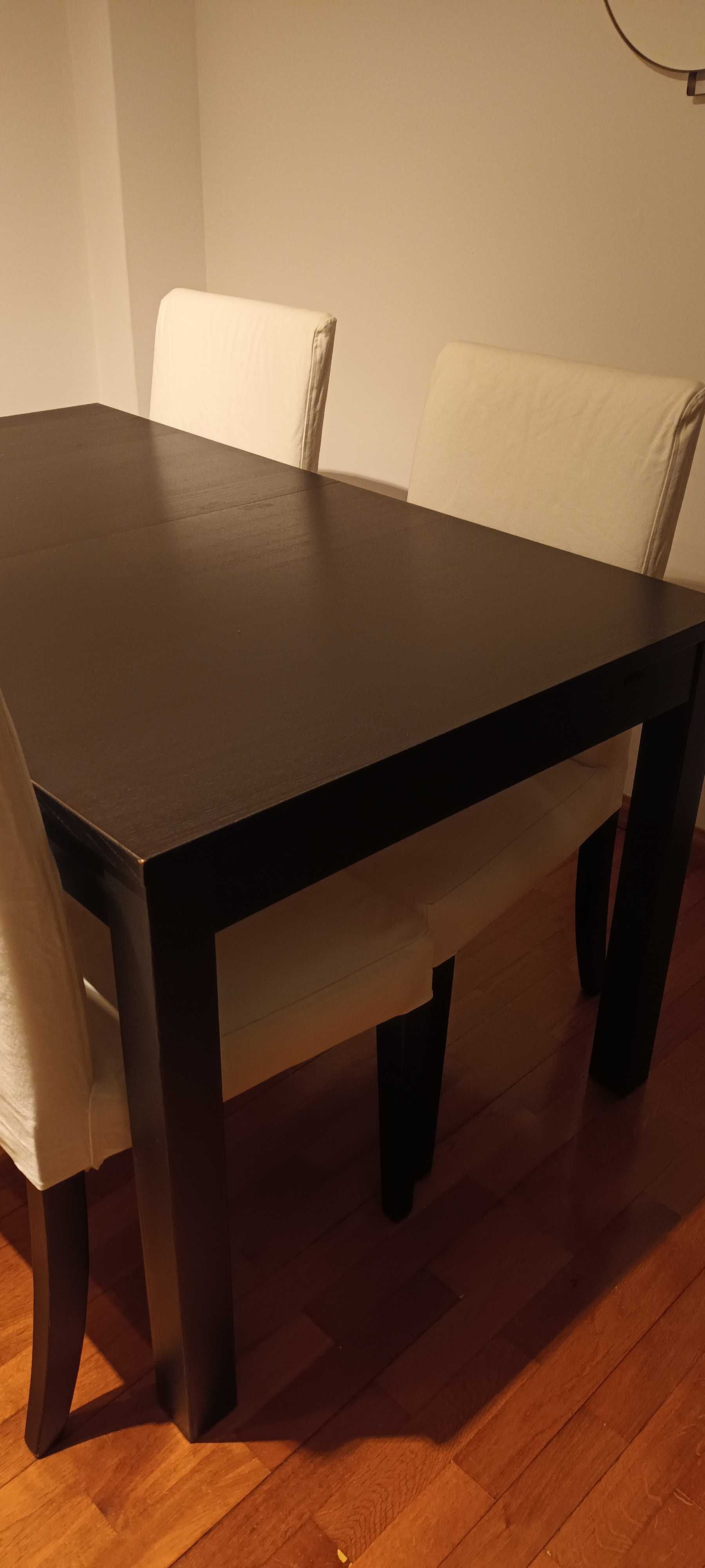 Mesa extensível com 4 cadeiras ikea