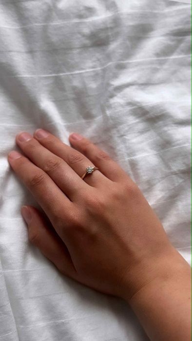 Pierścionek złoto 585 diament 0.5 karata D VVS2