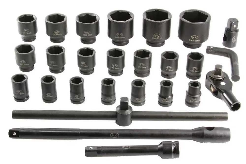 ZESTAW KLUCZE NASADOWE Udarowe3/4'' + 1" 6 - KĄTNE 26 Elementów