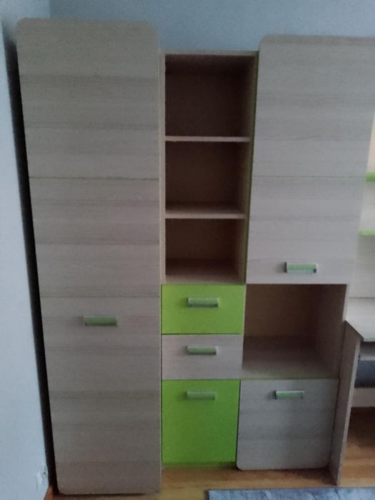 Zestaw mebli Abra 290cm dla dzieci/młodzieży + biurko + łóżko 90x200