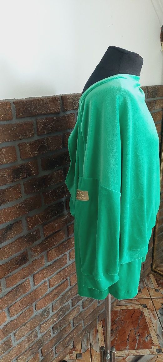 Dres komplet welurowy Ola welur La blanche zieleń Gucci voga