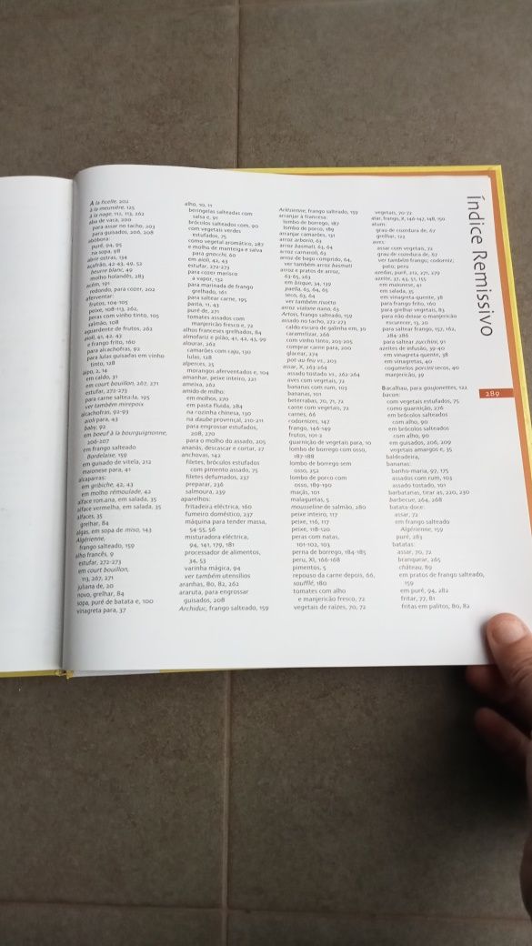 Livro culinária de capa dura