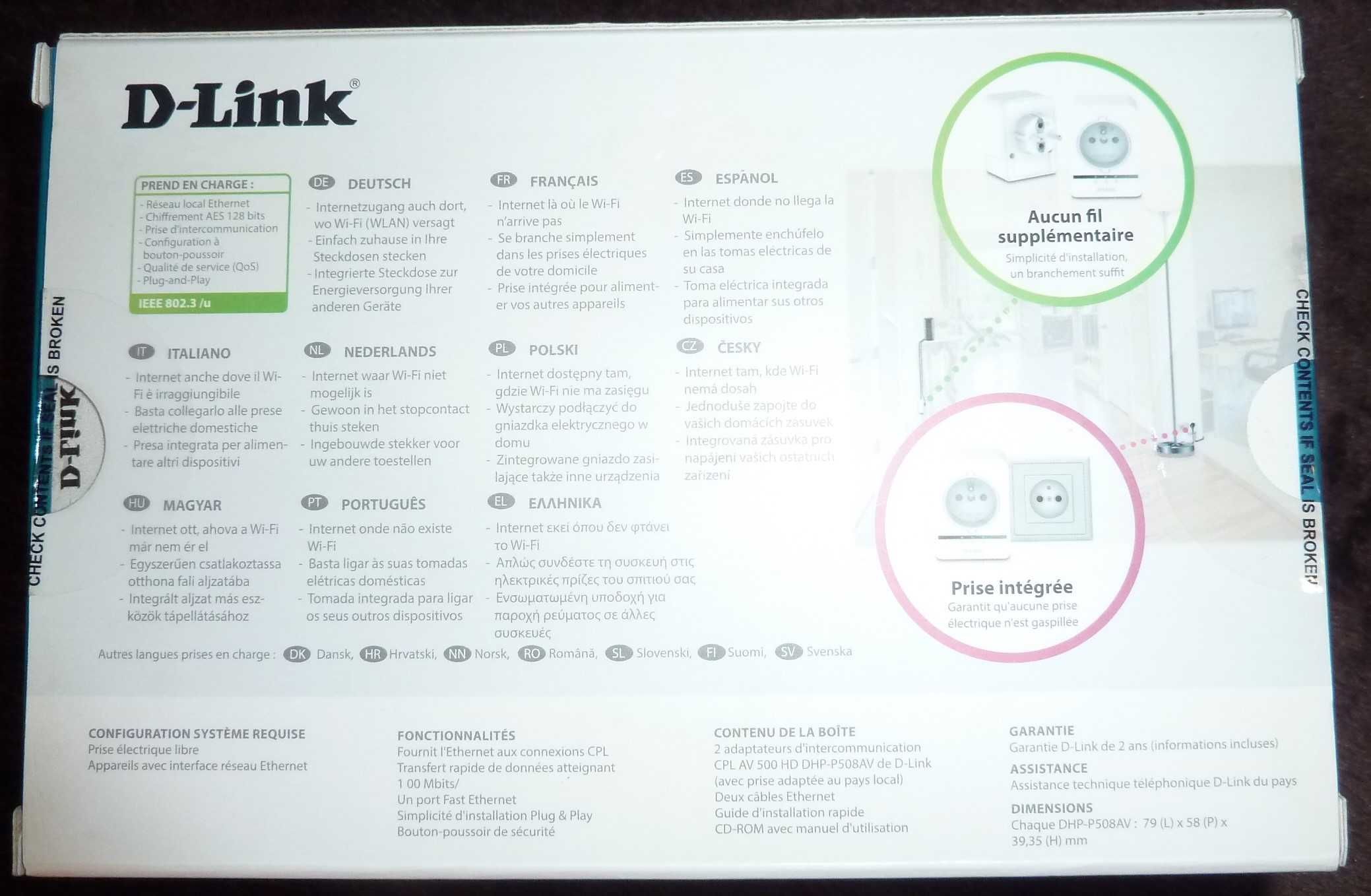 PowerLine D-Link AV500 HD Starter Kit DHP-P509AV - SALDO