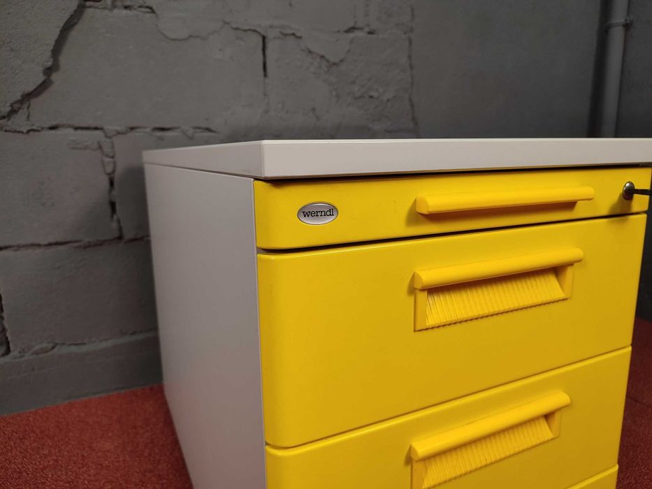 WERNDL biurowa szafka na kółkach zamykana kontenerek szuflady biuro