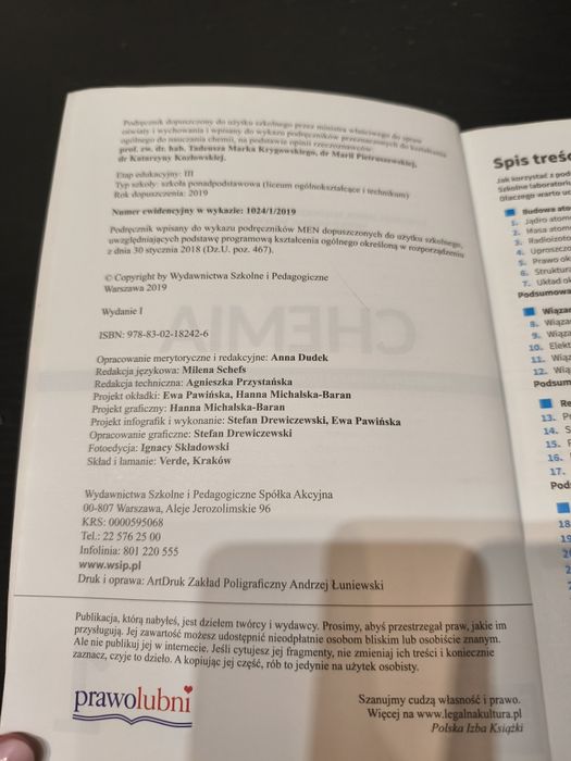 Chemia 1. Podręcznik Liceum i technikum. Zakres podstawowy