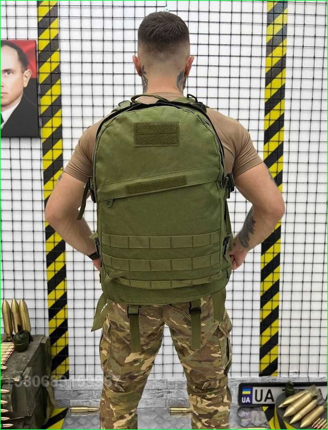 Рюкзак туристичний військовий тактичний зсу 40л штурмовий рюкзак олива