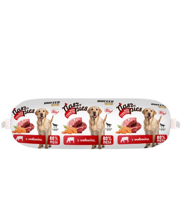 Karma mokra dla psów baton z wołowiną której 10x1kg super cena
