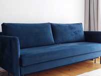 Granatowa sofa salma z funkcją spania
