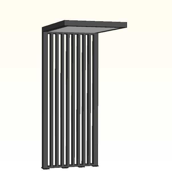 Zadaszenie furtki - aluminium z lampa LED z czujnikiem ruchu/zmierzchu