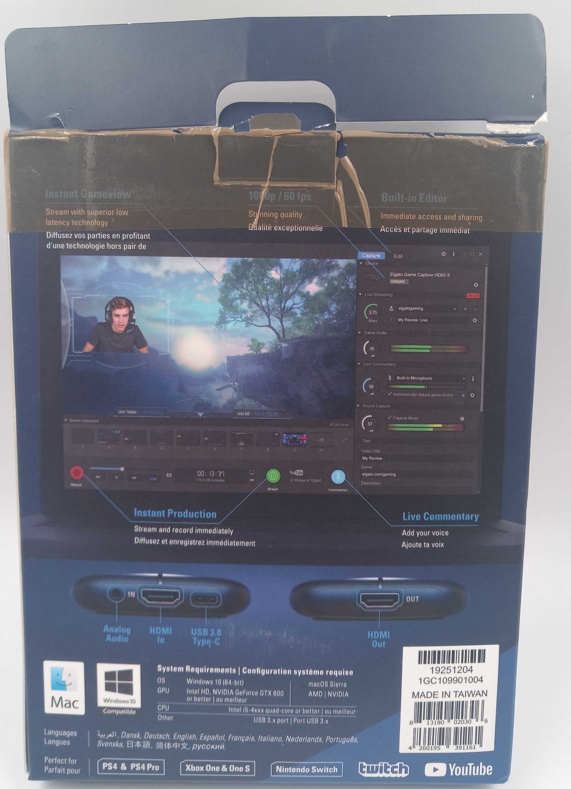 Elgato Capture Game Karta Przechwytująca HD60 S używana jak nowa