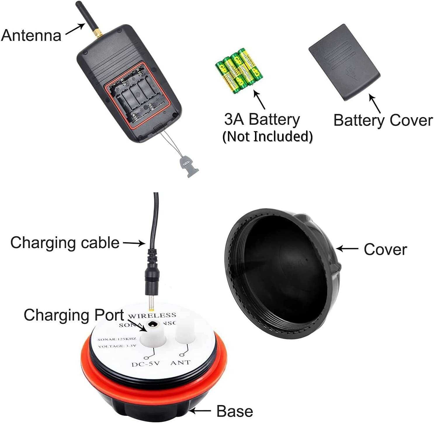 Nowa Echosonda sonar 100m fish finder deeper echo