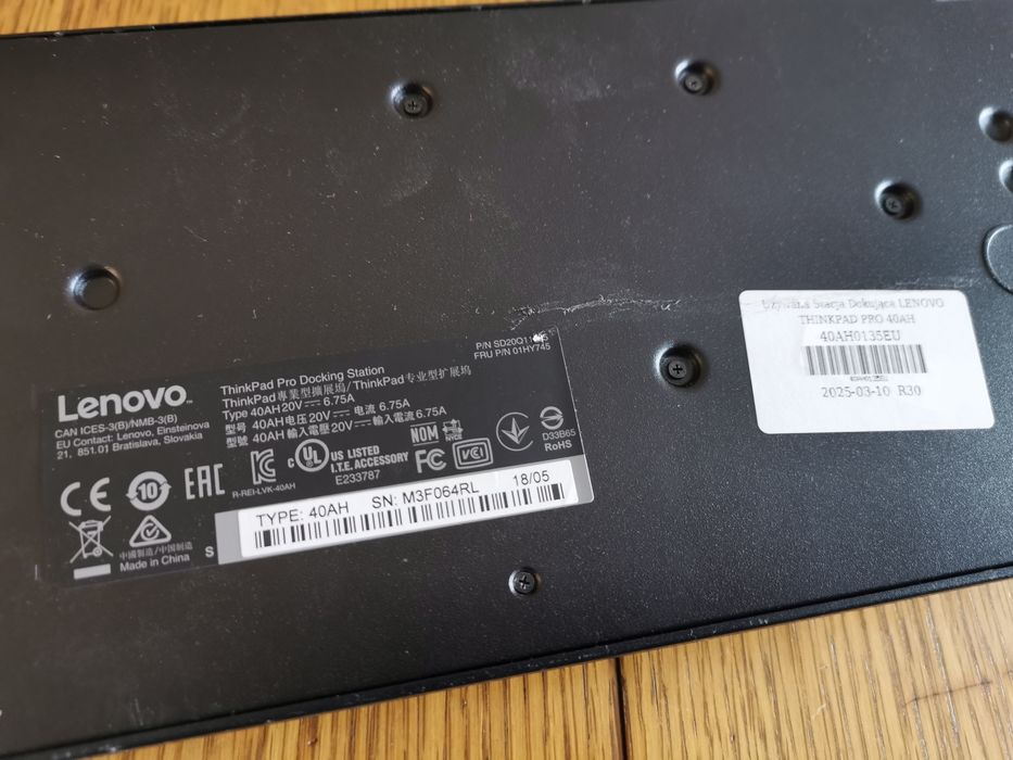 Stacja dokująca Dell PR02X oraz Lenovo Pro  40AH