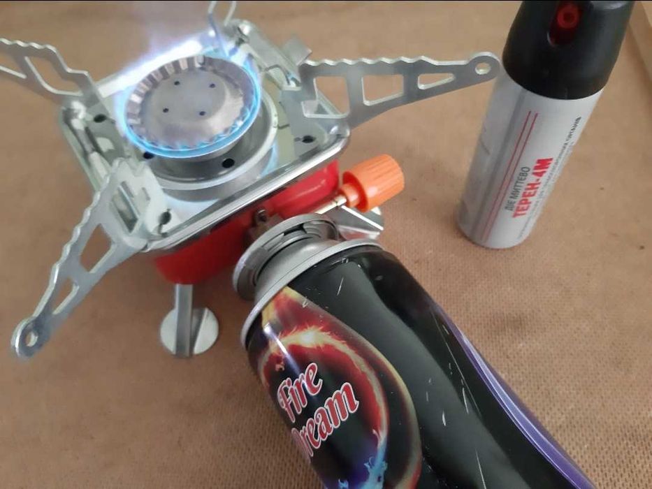 Печка газова туристична з адаптером