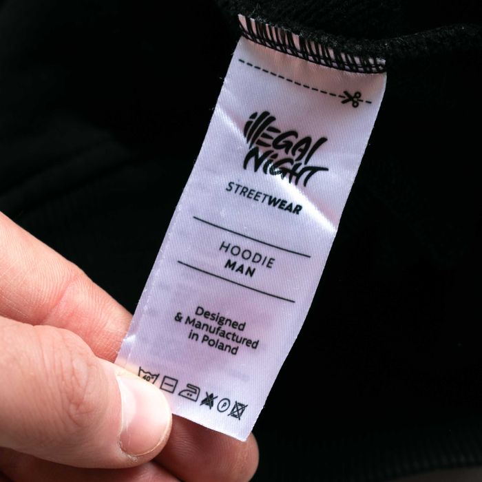 illegal Night bluza z kapturem L hoodie logowana
