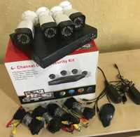 Комплект видеонаблюдения, на 4 камеры 3mp проводной с регистратором