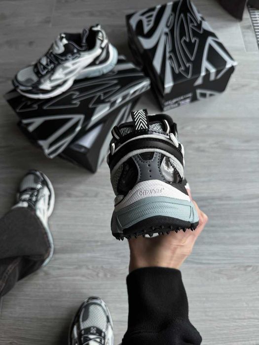 Кросівки OFF-WHITE Be Right Back Grey Black premium