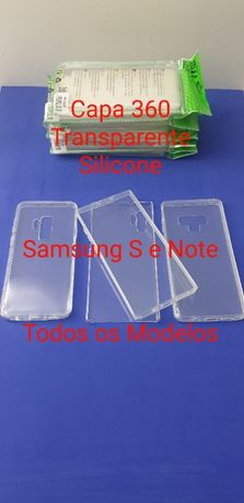 Capa 360 Transparente Silicone Samsung S e Note ( TODOS OS MODELOS )