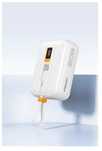 Powerbank Pisen TS-D364 biały  w zestawie z podwójnym kablem mocny