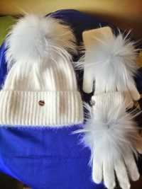 Yves Salomon accessories czapka+rękawiczki