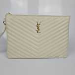 Kopertówka biała Saint Laurent Nowa Clutch