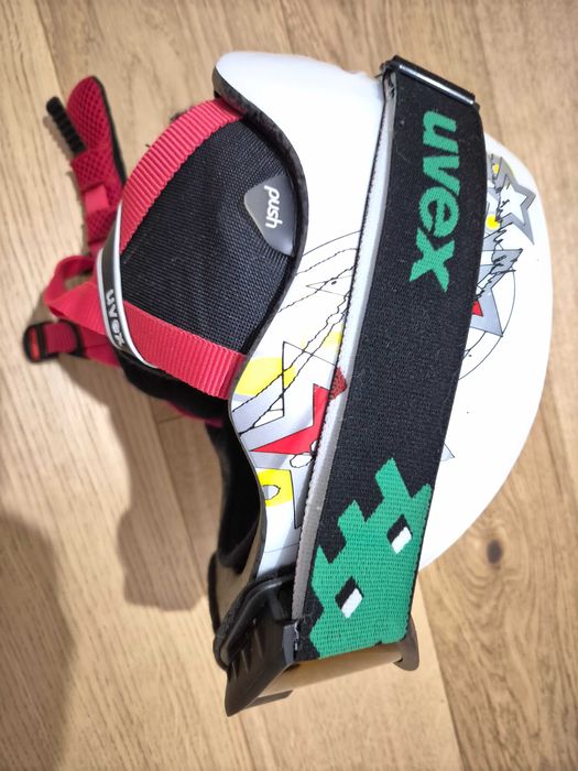 Kask narciarski dziecięcy plus gogle rozmiar 52 - 54 cm