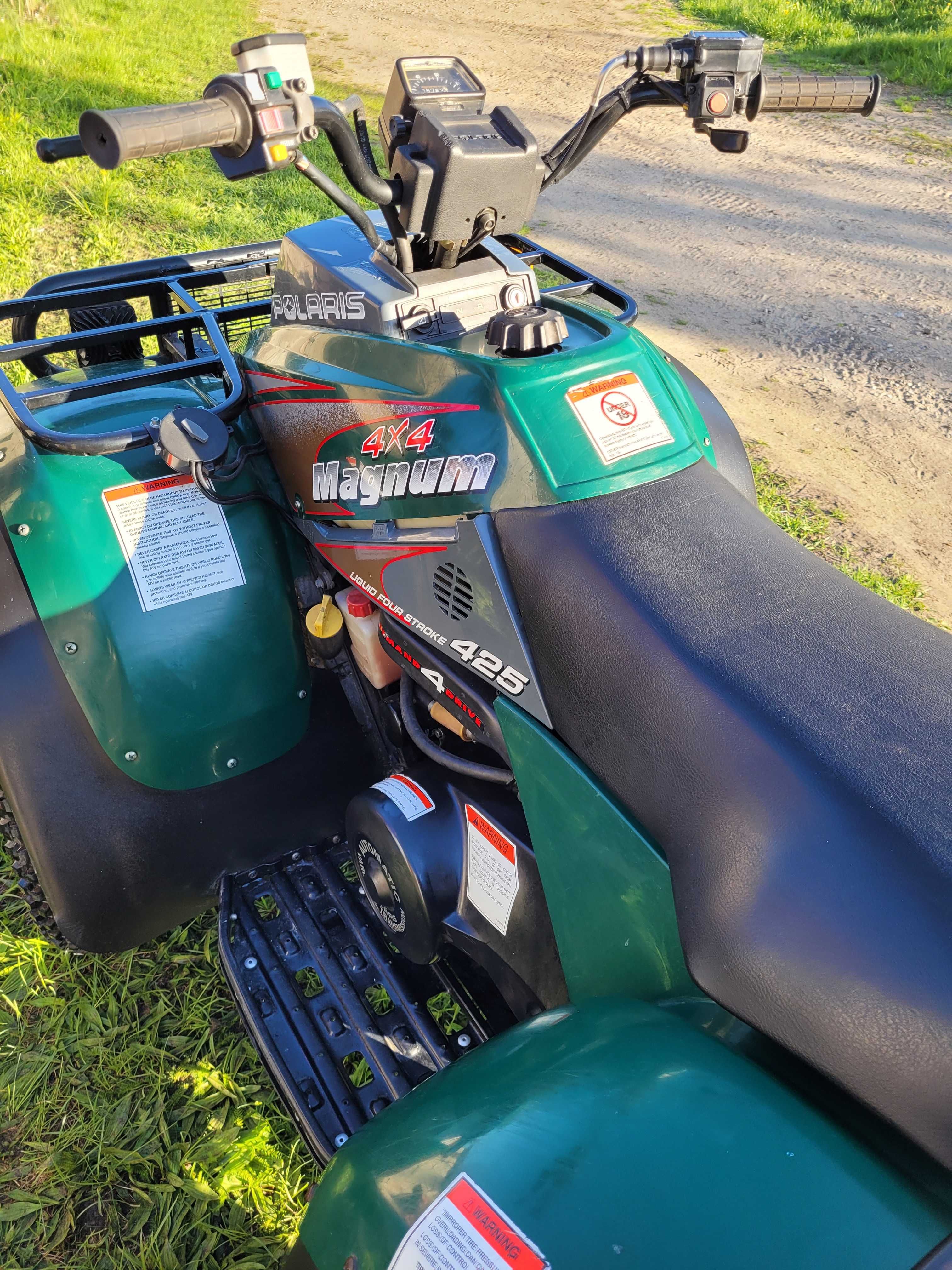 Quad Polaris Magnum 425 plus przyczepa i pług