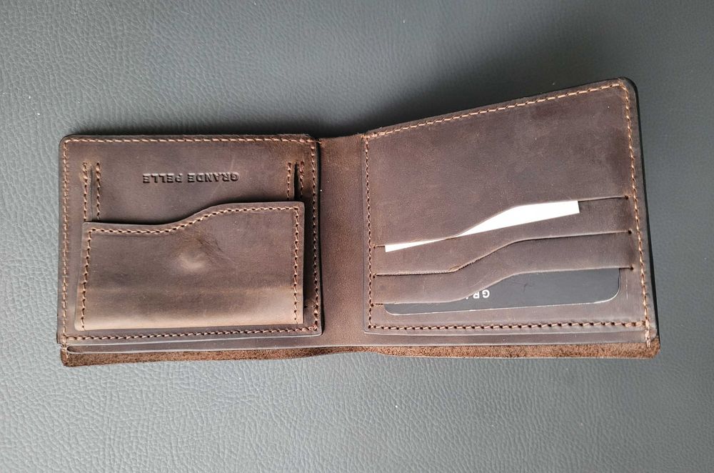 Кожаный мужской кошелек /Шкіряний чоловічий гаманець/ Grande Pelle