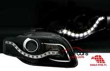 Reflektory Lampy przód przednie AUDI A4 B7 DAYLINE LED czarne