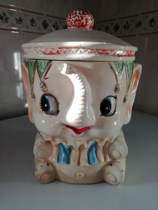 Alefante Com Tampa Em Loiça Muito Antigo