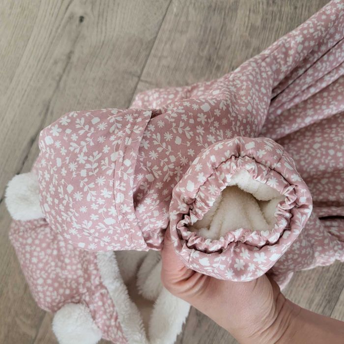 Kombinezon zimowy ocieplony H&M 68 stan idealny Newbie kwiaty