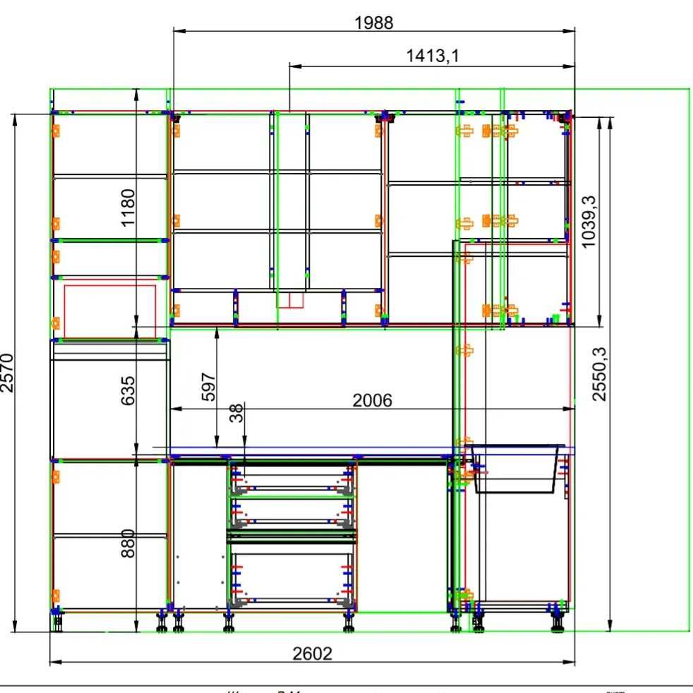 Projektowanie mebli w programie AutoCad.  Projekt mebli dla Viyar pro