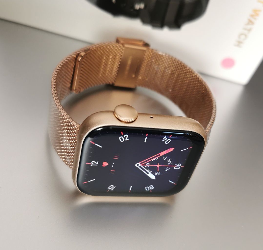Elegancki damski smartwatch z funkcją odbierania połączeń ## Nowy ##
