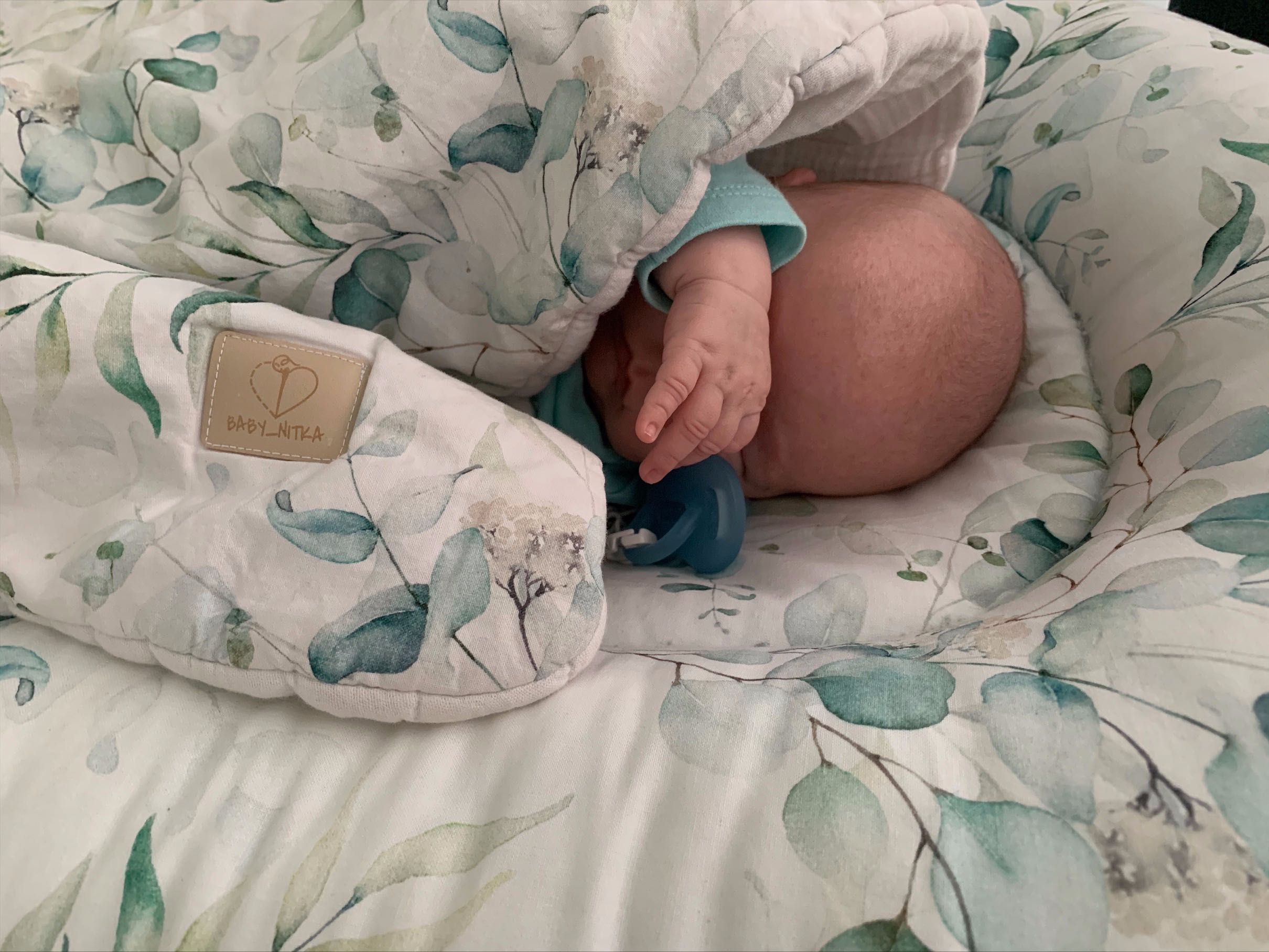 Rożek niemowlęcy Babynitka bawełniany muślinowy premium eukaliptus