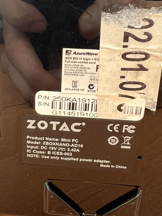 Міні ПК Zotac ZBOXnano-AD10