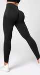 Legginsy do ćwiczeń czarne na siłownię push up